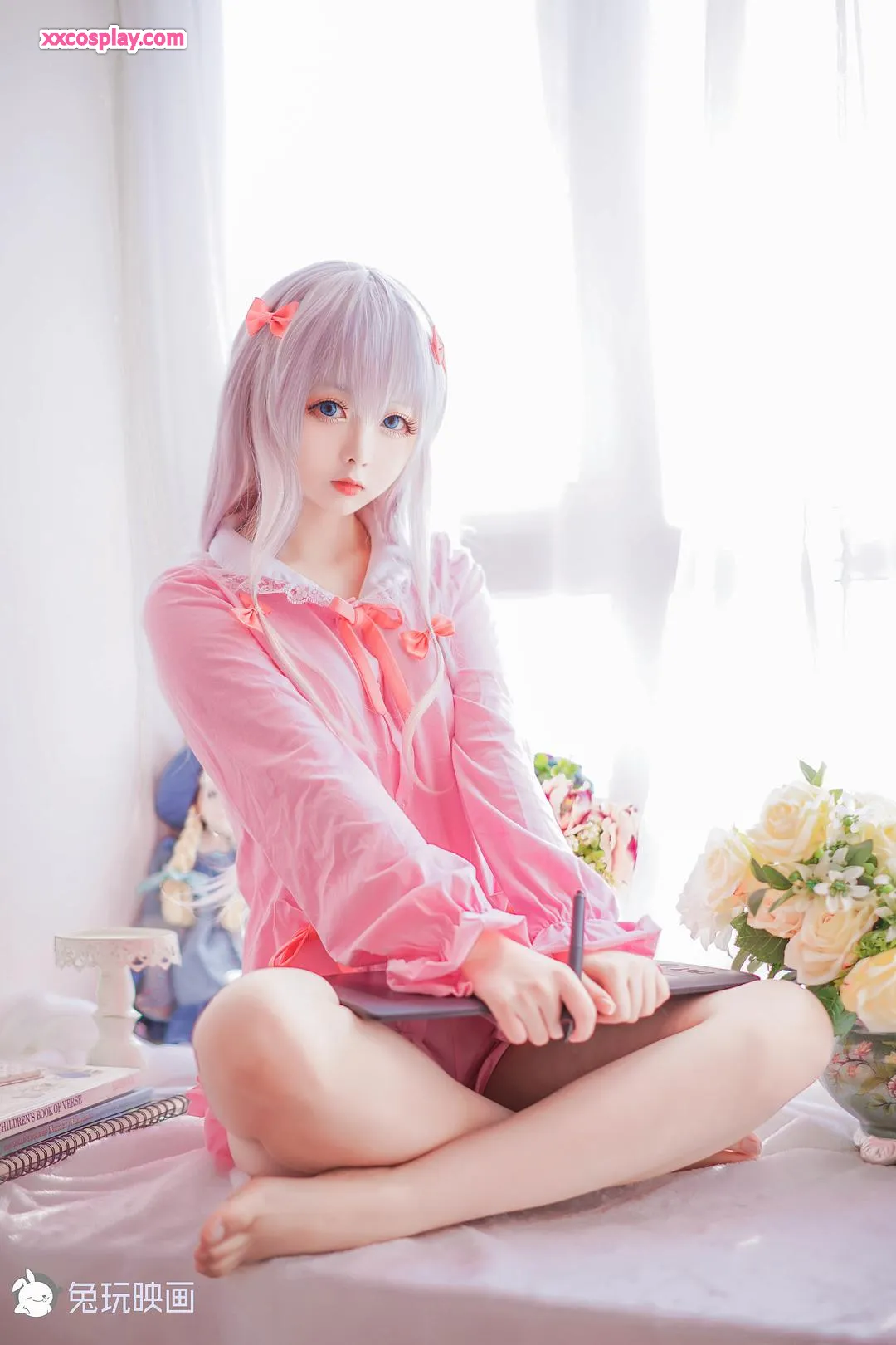 兔玩映画 纱雾粉色睡衣写真